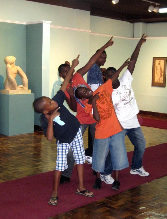 National Gallery of Jamaica "to di worl": students from the Rollington Town Summer School visit the new Edna Manley Galleries on October 24