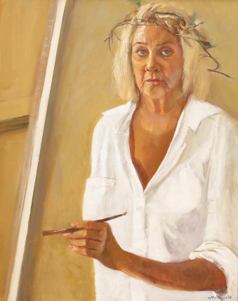 Judy Ann MacMillan - Self Portrait Wearing a Crown of Thorns (2016)